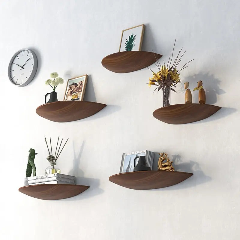 WoodVogue Semicircle Hängande Hylla | Premium trähylla för projektordisplay & förvaring