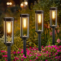 Sol- trädgårdslampa med varmt LED-ljus – Väderbeständig aluminiumdesign