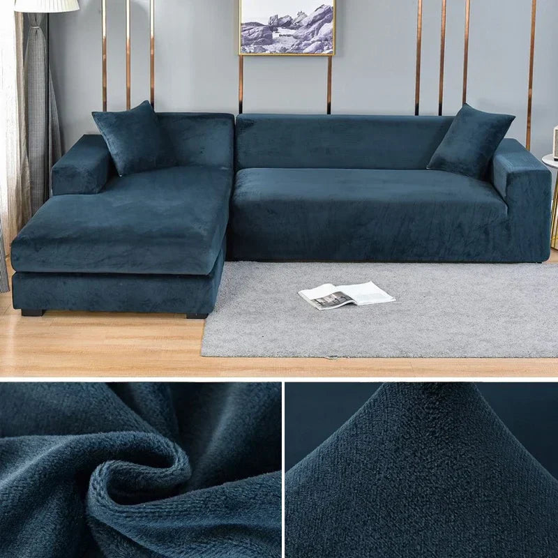 Stretch Sammet Sofföverdrag med Lyxig Finish – Sofina