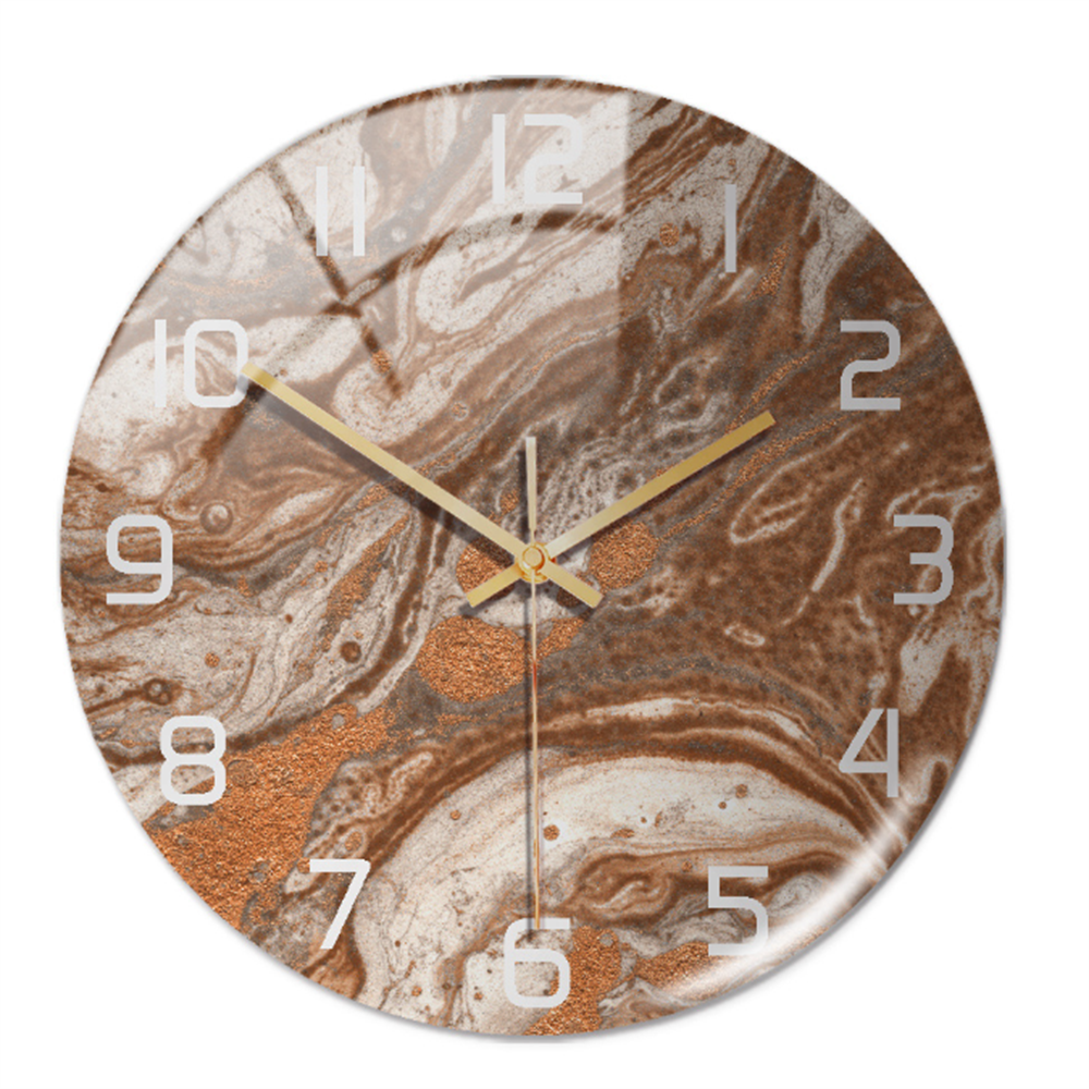 Stilren Väggklocka med Marmor Effekt – MarbleTime