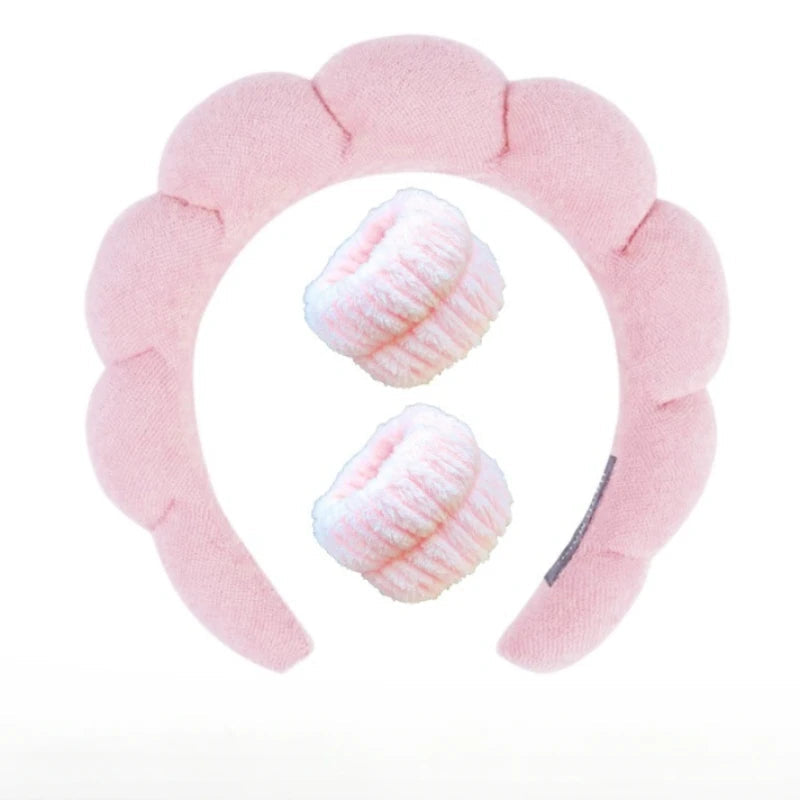 Plush Spa Huvudband & Armband Set - Fluffiea