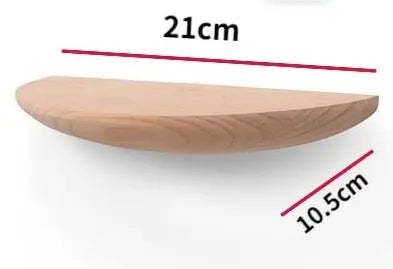 WoodVogue Semicircle Hängande Hylla | Premium trähylla för projektordisplay & förvaring