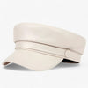 Oktagonalt Dam Flat Cap i PU-läder – Valence