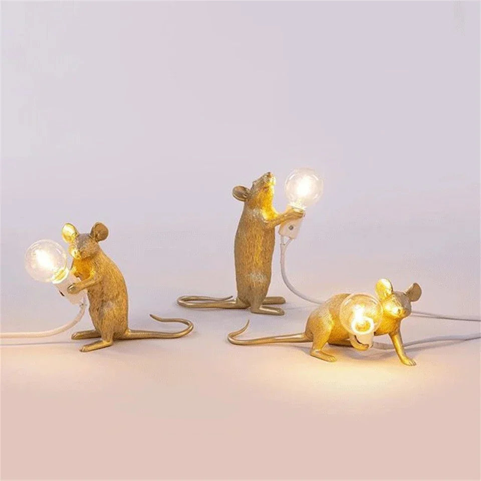 LumiMaus LED Bordslampa | Modern Art Deco muslampa för atmosfärisk belysning