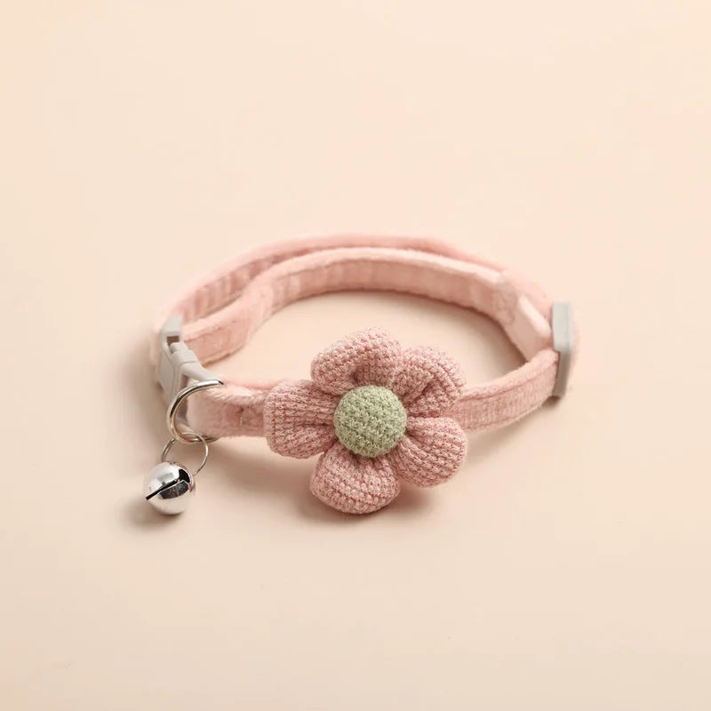 Justerbar Katthalsband med Blomma - FlowerCharm