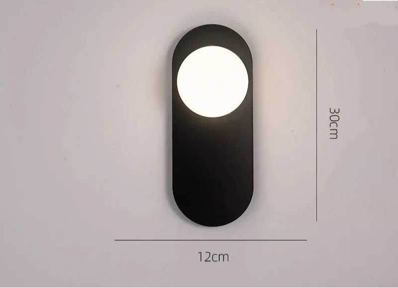 NoctisLume Oval Vägglampa | Elegant och platsbesparande LED-vägglampa för sovrum, hall och läshörnor