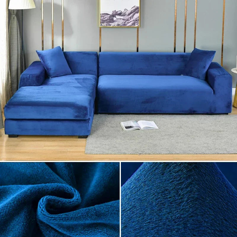 Stretch Sammet Sofföverdrag med Lyxig Finish – Sofina