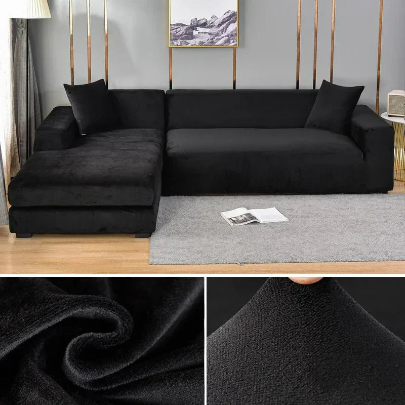 Stretch Sammet Sofföverdrag med Lyxig Finish – Sofina