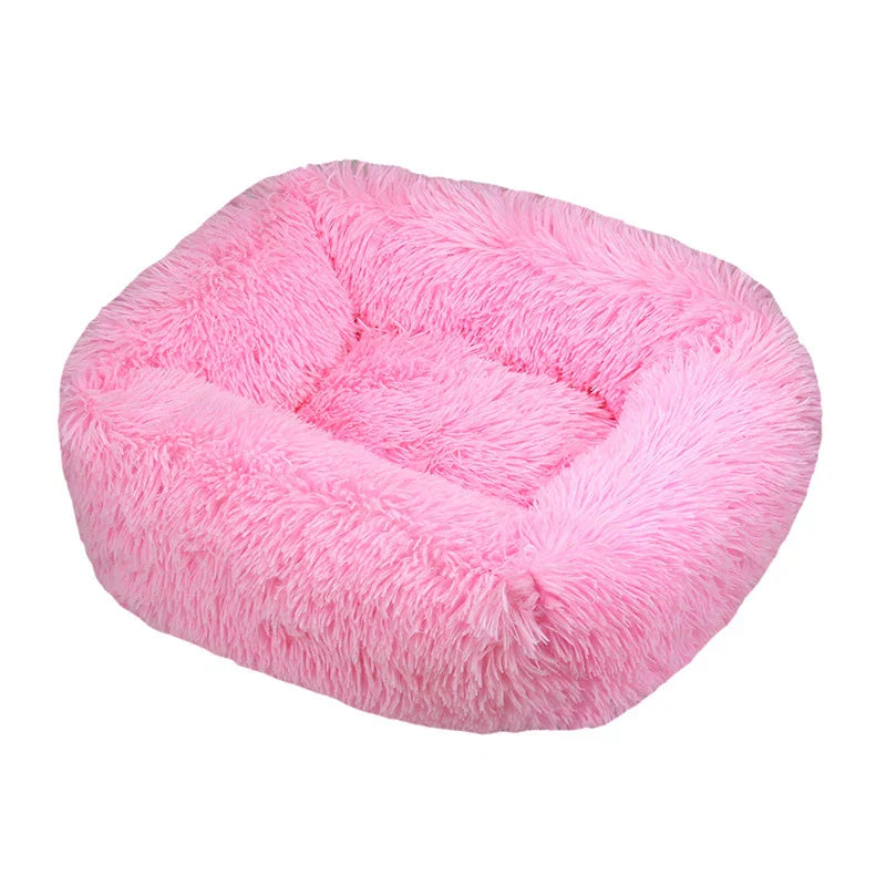 FurHaven Deluxe Hundsäng | Lång plysch, tvättbar säng för hundar och katter