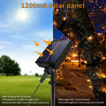 Solcells Ljuslina 100M LumiSol ProLine | 8 Lägen | IP65 Vattentät | Extra ljusstarka LEDs | Fjärrkontroll & Snabbladdning | För Trädgård, Bröllop & Jul