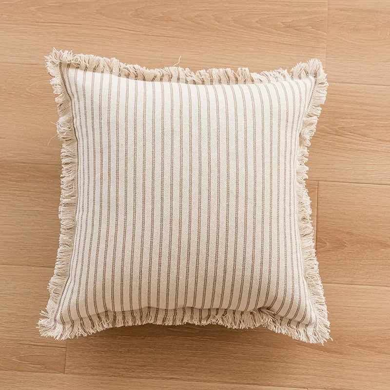 Jacquard Kuddöverdrag med Fransar – Tidlös och Bekväm