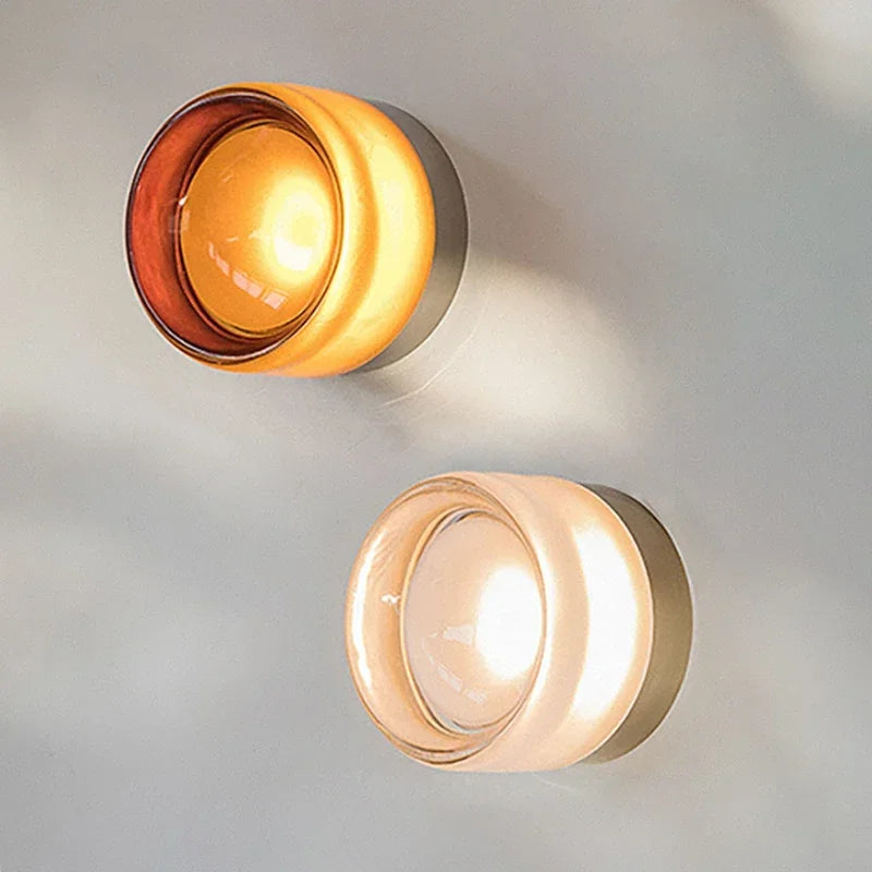 LustreLume Designer vägglampa | Modern cirkulär belysning för sovrum och hallar