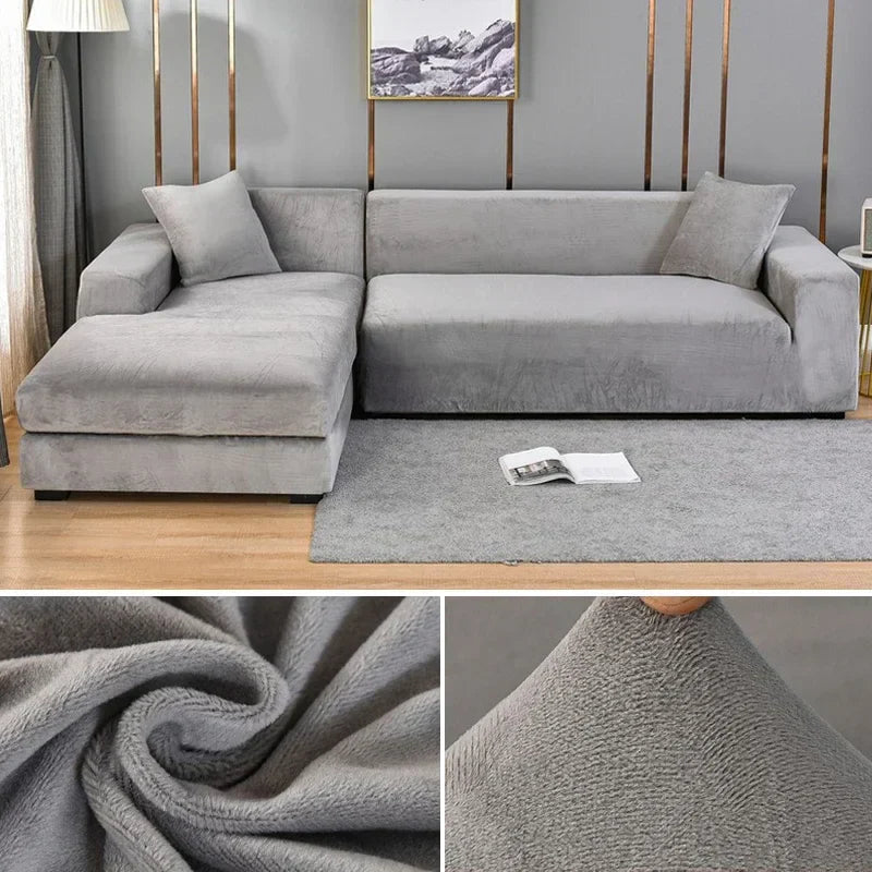 Stretch Sammet Sofföverdrag med Lyxig Finish – Sofina