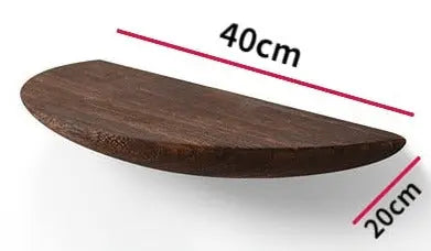 WoodVogue Semicircle Hängande Hylla | Premium trähylla för projektordisplay & förvaring