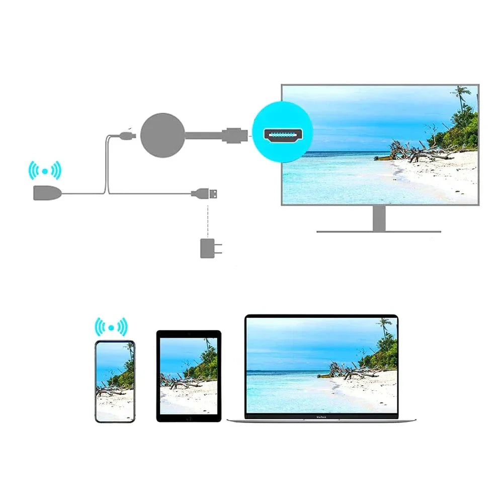 PrimeCast Pro Trådlös Adapter | Full HD Mediaströmning för Mobila Enheter