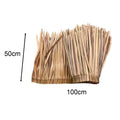 TROPISHIELD Techo de hojas de palma artificial | Resistente a los rayos UV y a la intemperie | 100×50 cm | Para techos DIY, sombrillas, bares tiki y casetas de jardín
