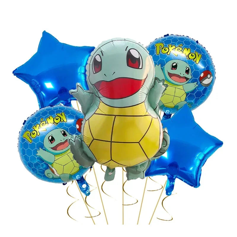 Pikachu och Charmander Aluminiumballonger – Partydekoration för Pokémon-fans