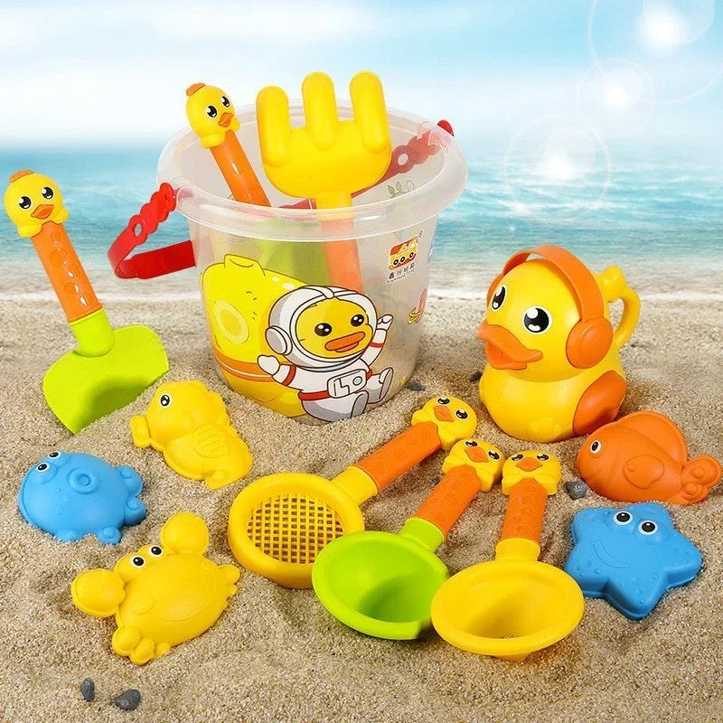 Barnens Strandleksaksset – Hink, Spade, Vattenflaska och Mer för Sommarnöje