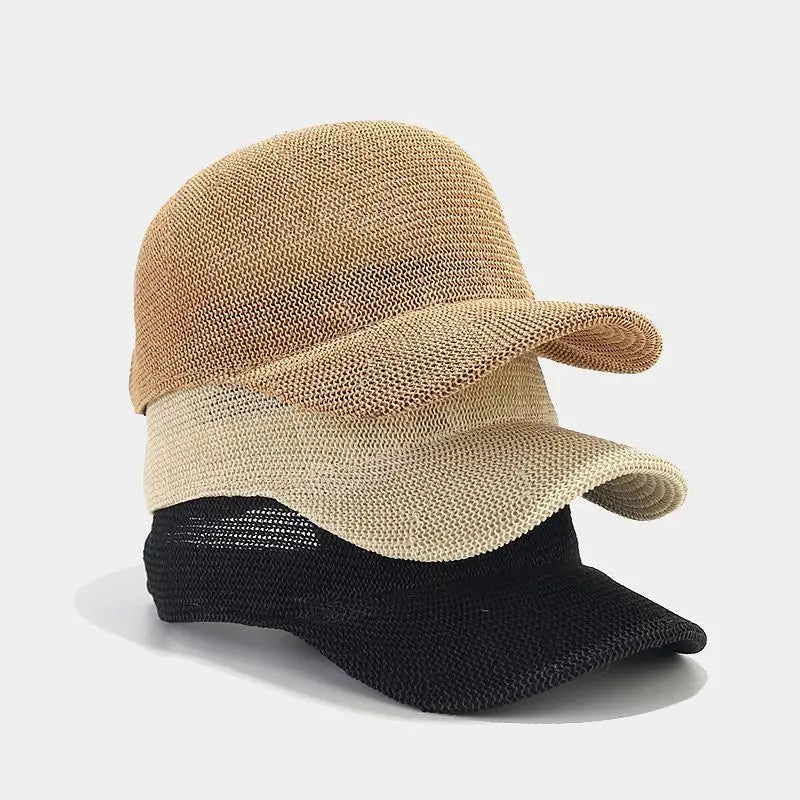Trendig Flätad Solhatt med Bred Brätte - SunWeave Stil
