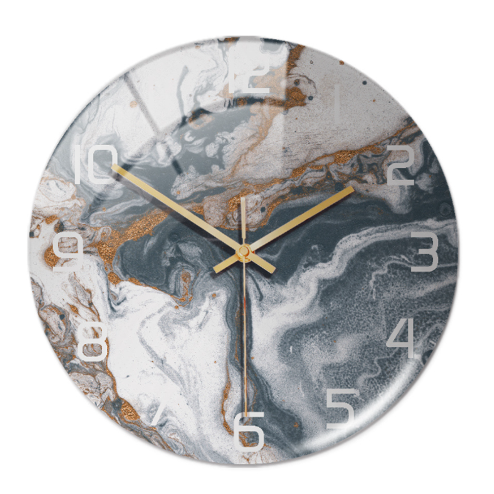 Stilren Väggklocka med Marmor Effekt – MarbleTime