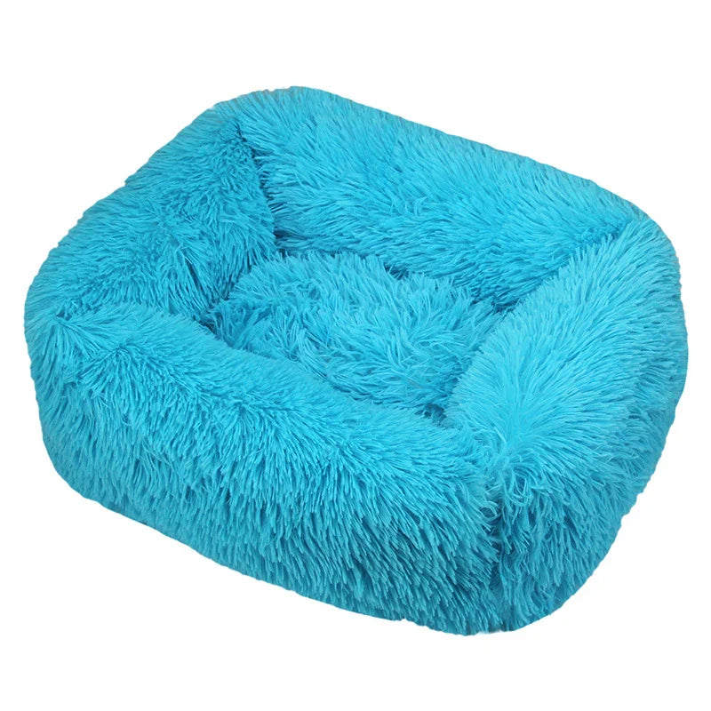 FurHaven Deluxe Hundsäng | Lång plysch, tvättbar säng för hundar och katter