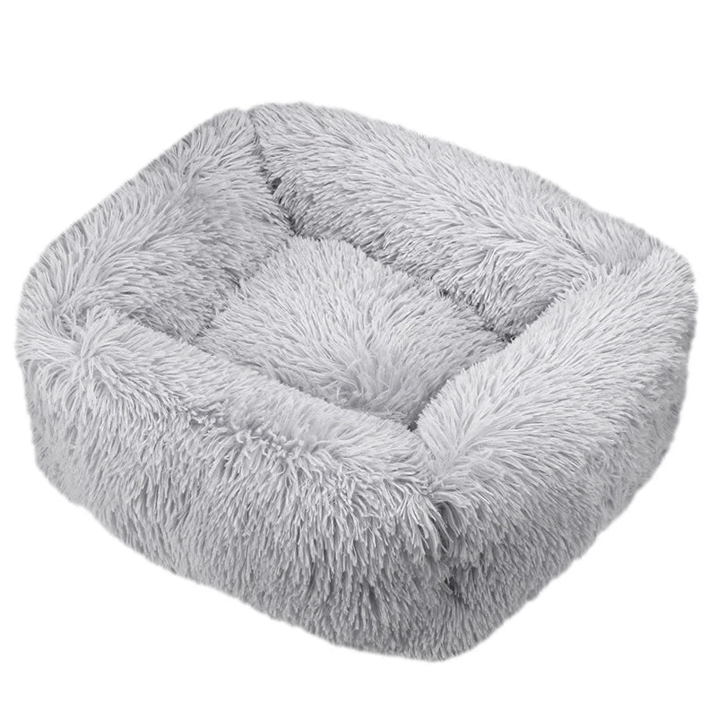 FurHaven Deluxe Hundsäng | Lång plysch, tvättbar säng för hundar och katter