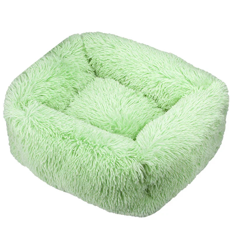 FurHaven Deluxe Hundsäng | Lång plysch, tvättbar säng för hundar och katter