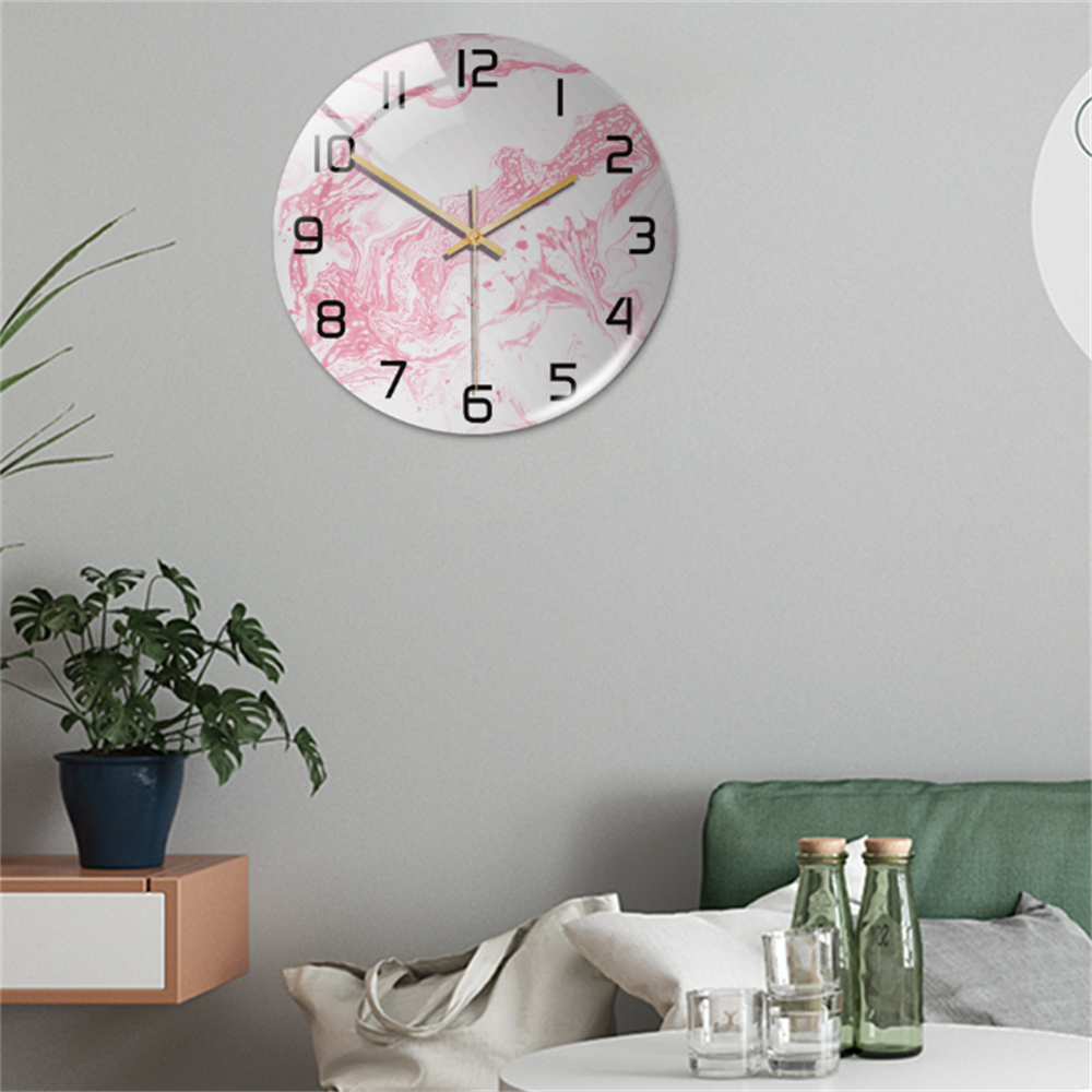 Stilren Väggklocka med Marmor Effekt – MarbleTime