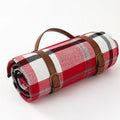Manta de picnic impermeable con correa de cuero