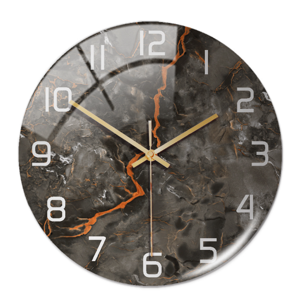 Stilren Väggklocka med Marmor Effekt – MarbleTime