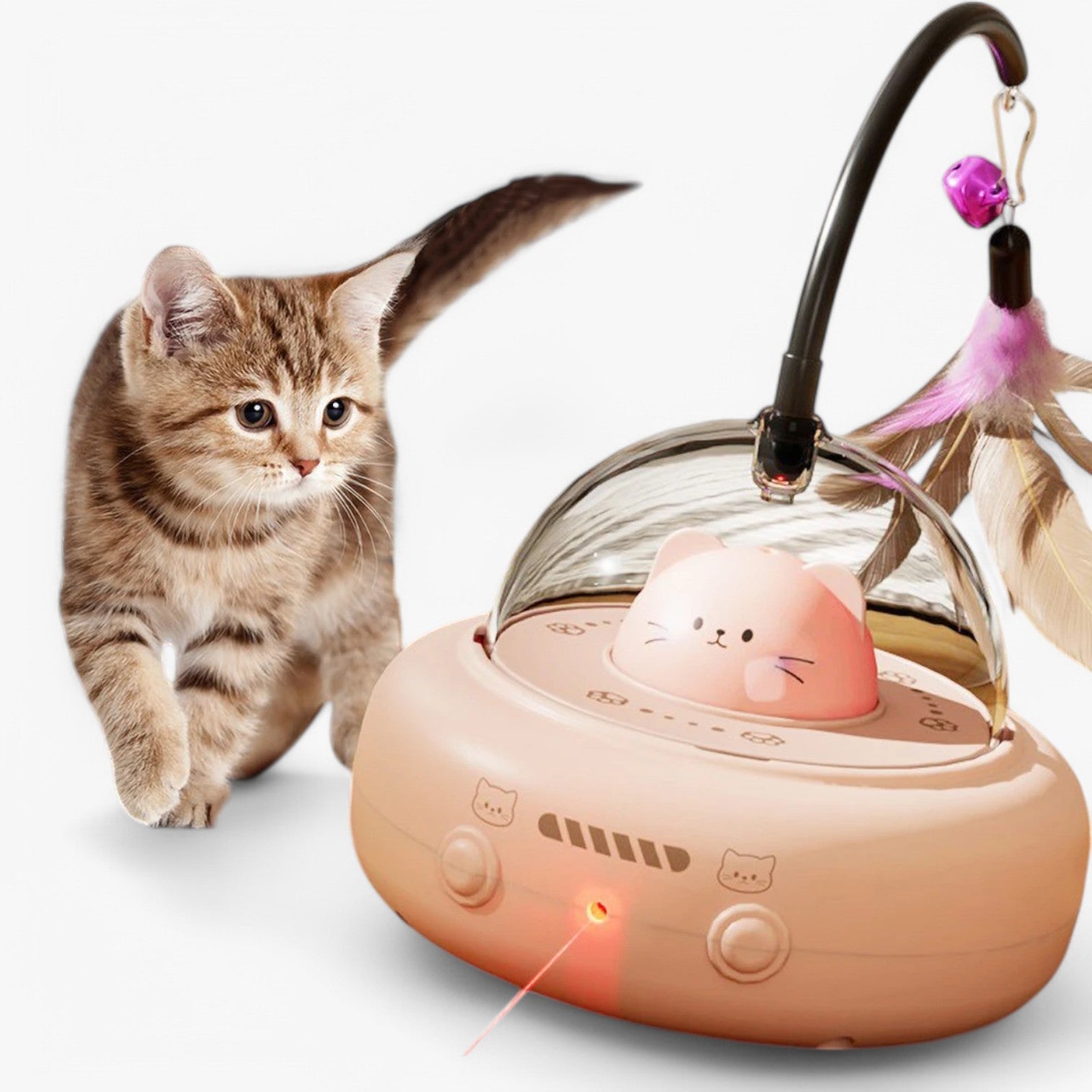 Slim Laser Cat Toy with Rainbow Light – Nola