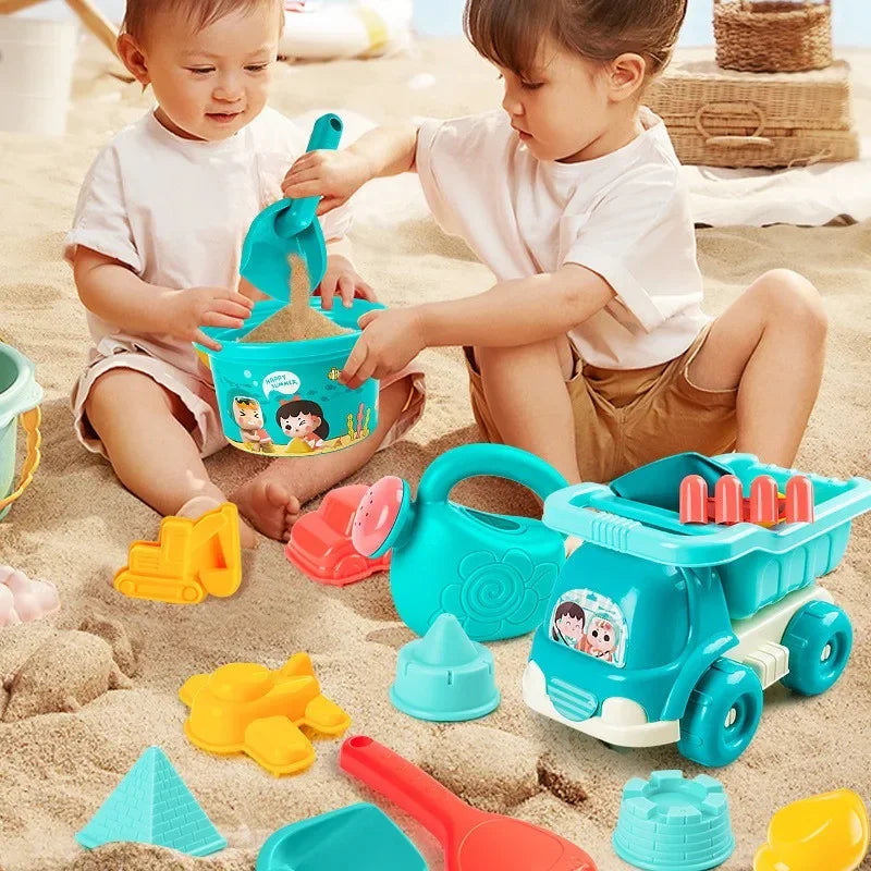 Barnens Strandleksaksset – Hink, Spade, Vattenflaska och Mer för Sommarnöje