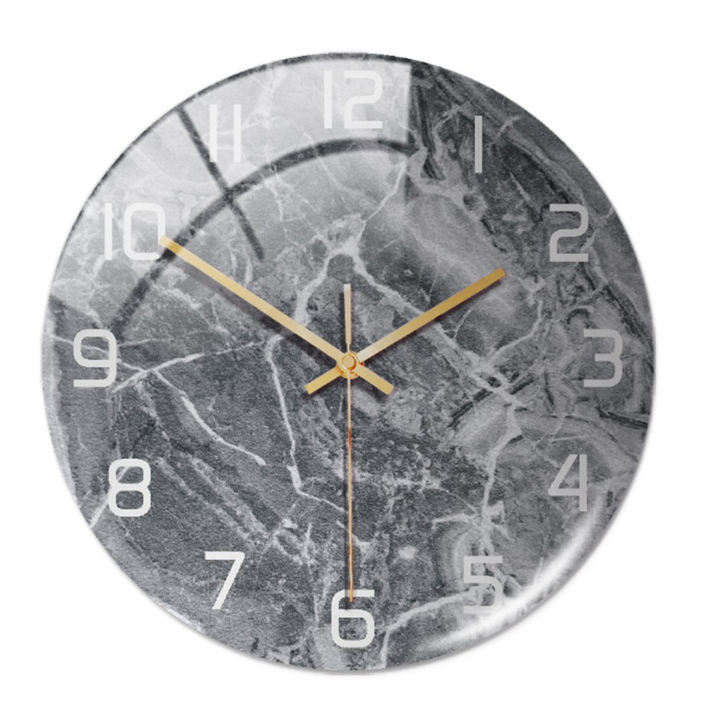 Stilren Väggklocka med Marmor Effekt – MarbleTime