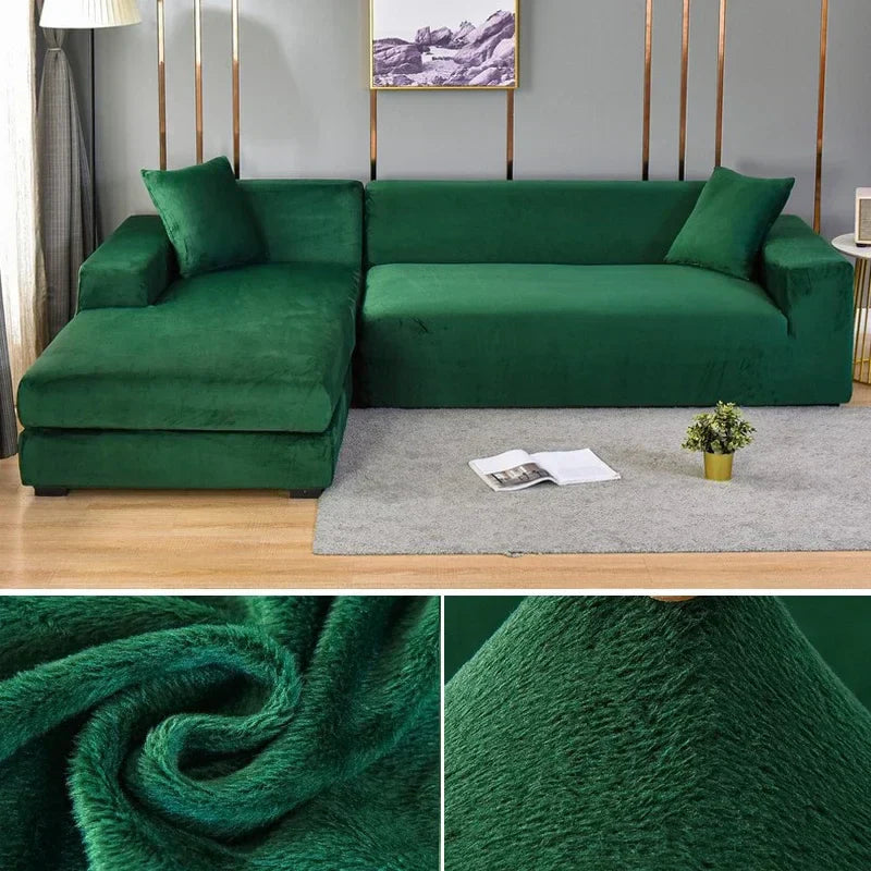 Stretch Sammet Sofföverdrag med Lyxig Finish – Sofina
