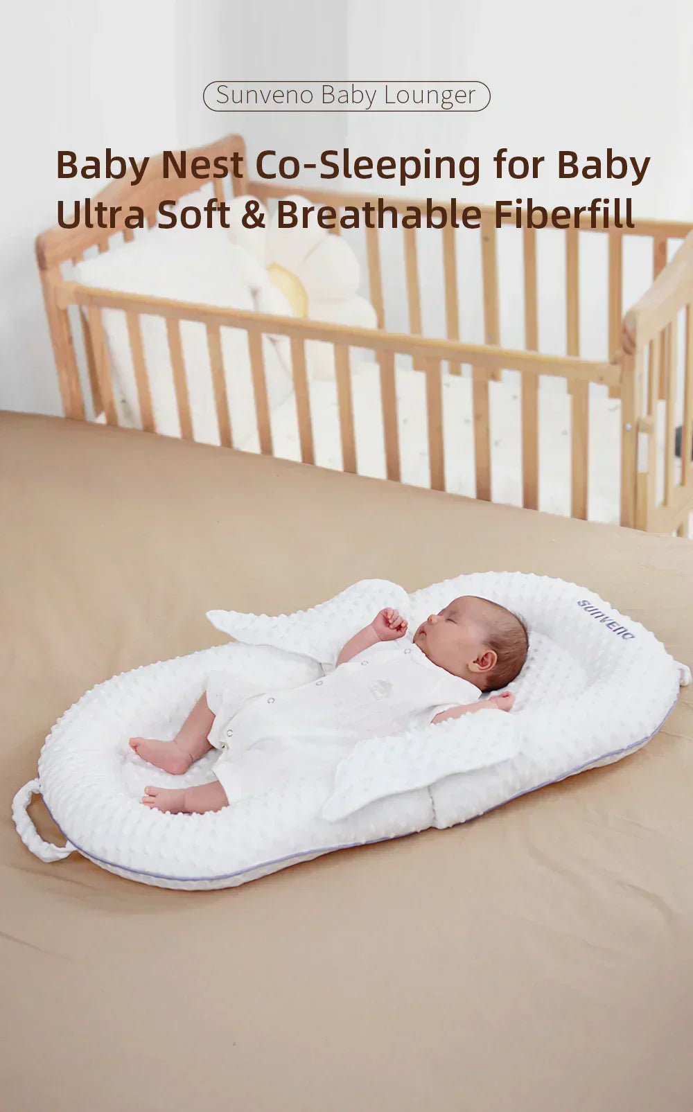 Ergonomisk Babysäng med Ryggstöd och Nät Sovyta – Cosynido