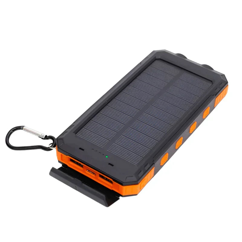 Solenergidriven Power Bank med Ficklampa – SolarCharge Pro