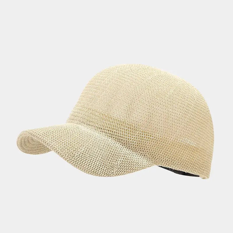 Trendig Flätad Solhatt med Bred Brätte - SunWeave Stil
