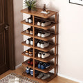 Moderner minimalistischer rechteckiger Zylinder-Schuhschrank aus MDF und Kiefernholz mit 6/7 Fächern für Eingangsbereiche