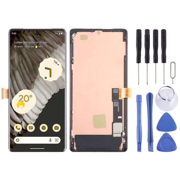 Pixel 7 Pro OLED Skärmsats – Komplett med Ram och Verktyg