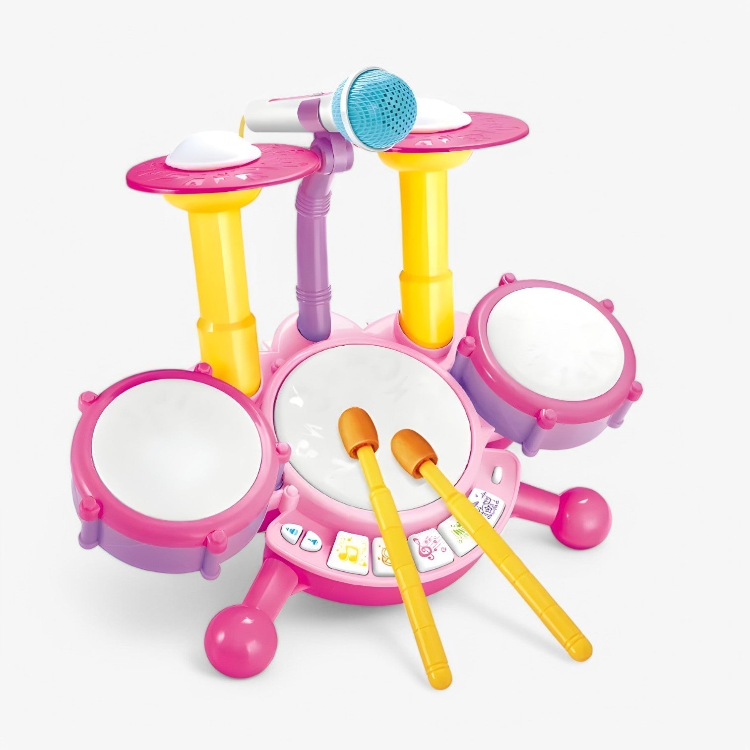 Interaktivt Lärande Trumset med Mikrofon för Småbarn – RhythmFun Mini