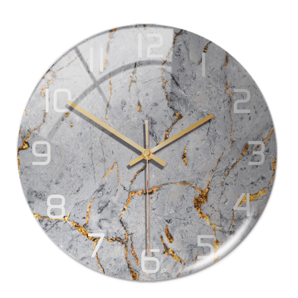 Stilren Väggklocka med Marmor Effekt – MarbleTime