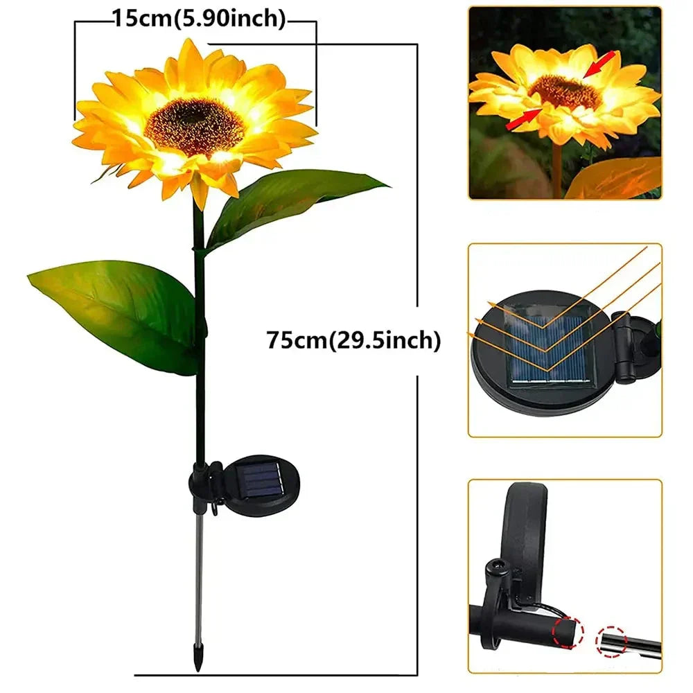 Vattentät Solroslampa – SolarBloom