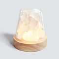 Lámpara de sal del Himalaya - Luz nocturna de cristal y difusor de aceite esencial