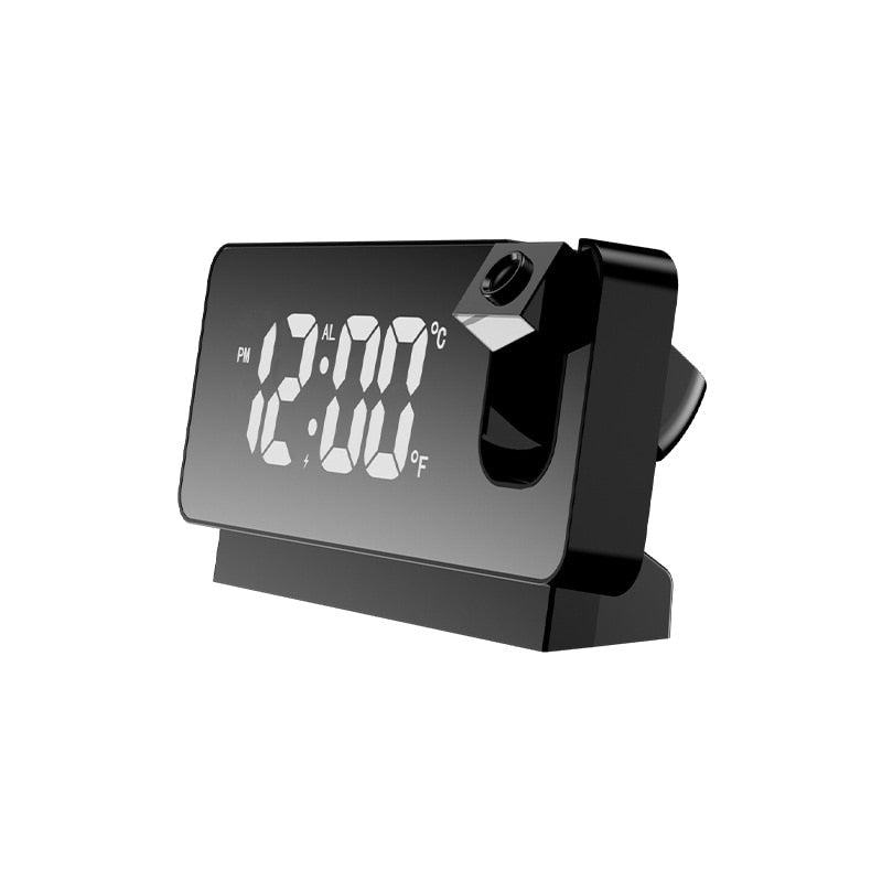 PrestigeRise Smart Alarmklocka | 180° Tidsprojektion, Dubbelalarm & USB Laddningshub