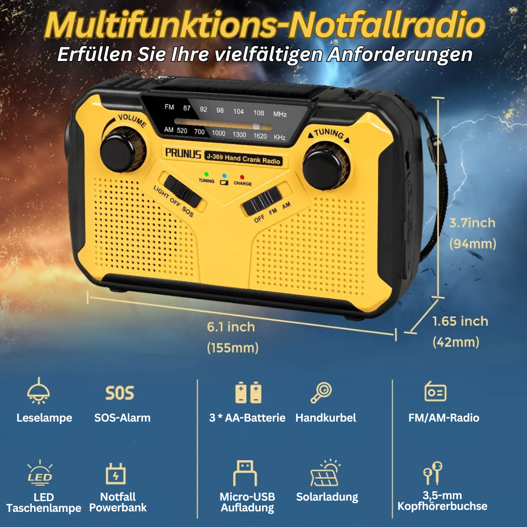 Multifunktionell Nödradio med Laddningsalternativ - SafeSignal