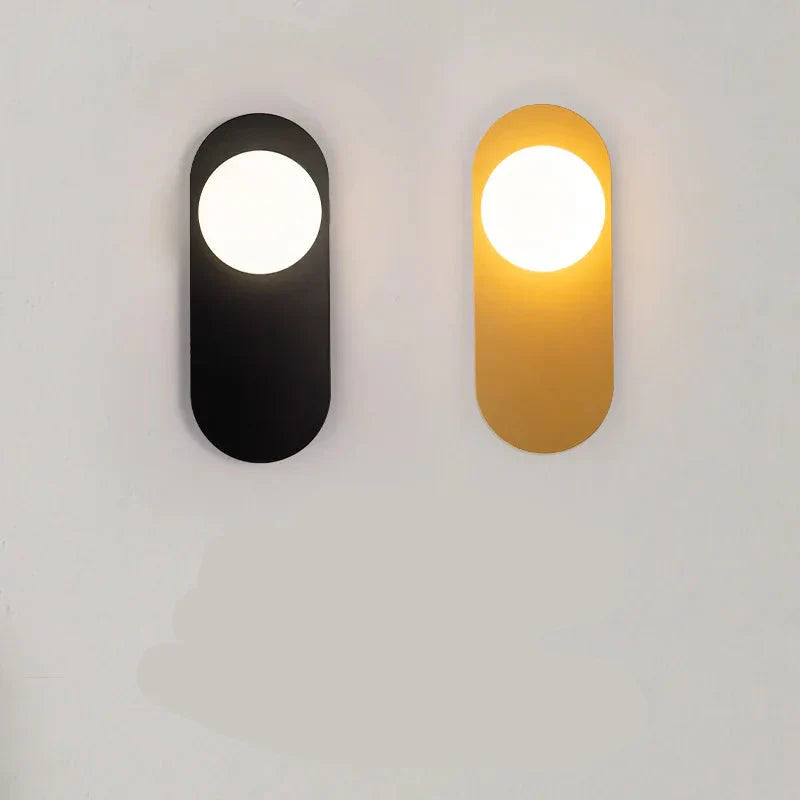 NoctisLume Oval Vägglampa | Elegant och platsbesparande LED-vägglampa för sovrum, hall och läshörnor