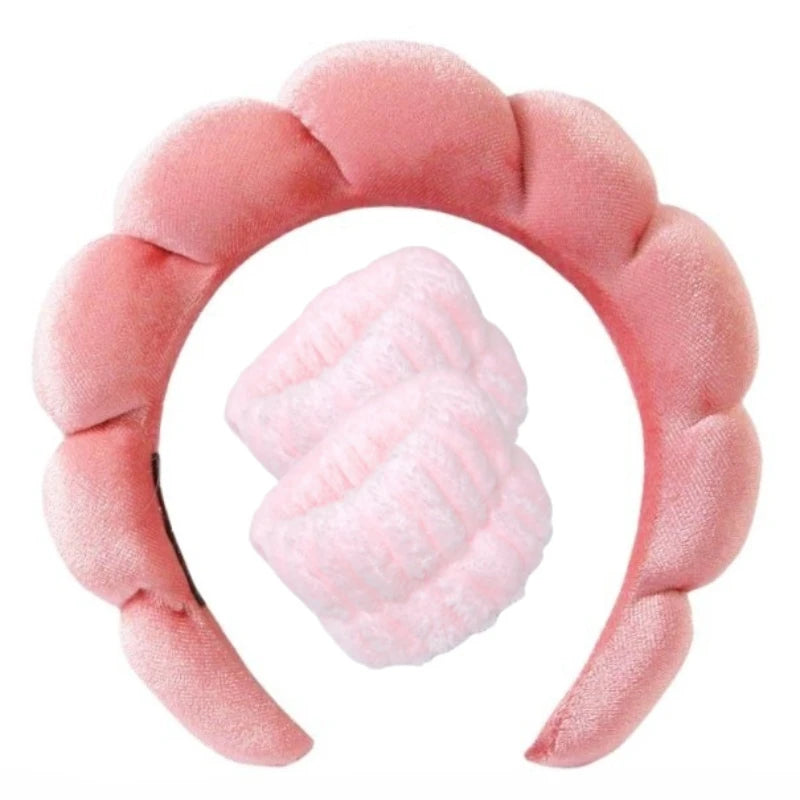 Plush Spa Huvudband & Armband Set - Fluffiea