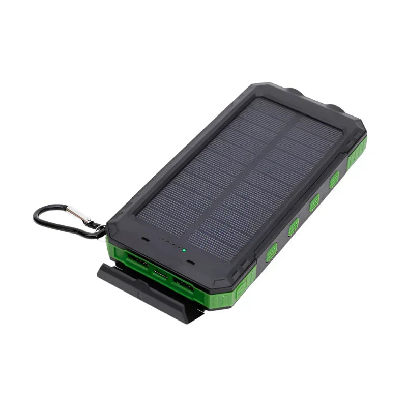 Solenergidriven Power Bank med Ficklampa – SolarCharge Pro