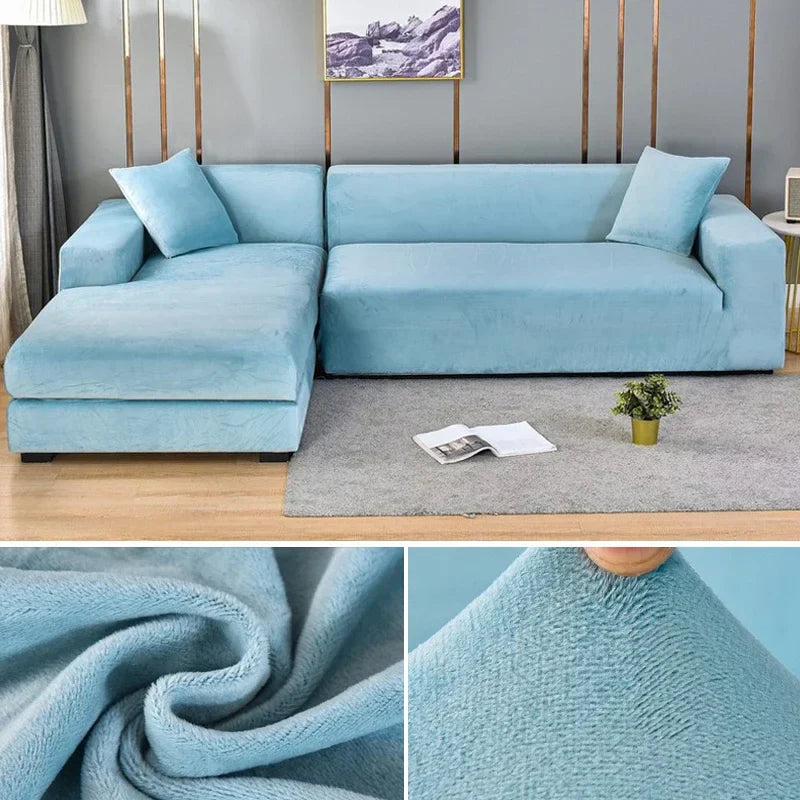 Stretch Sammet Sofföverdrag med Lyxig Finish – Sofina