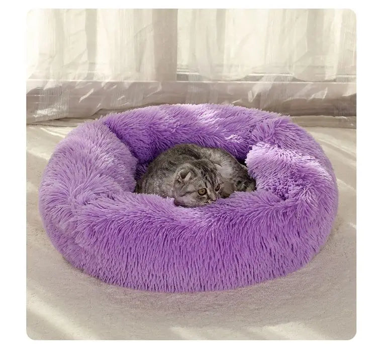 FurHaven Deluxe Hundsäng | Lång plysch, tvättbar säng för hundar och katter